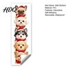 Holiday Home Accents Christmas Puppy Wall Stickers Removable Self-adhesive Dog Decals for Walls Doors PVC