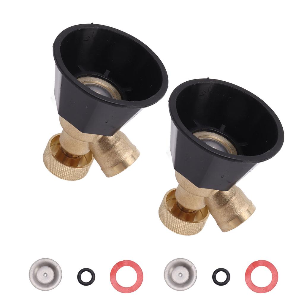 2 Set Adjustable Misting Nozzle Copper Plastic Big Fog Fine Mist Water Atomizing Spray Sprinkler