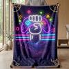 Vibrant Neon Fist Art Theme blanket Lightweight Warm Flannel Blanket Decorative Throw Blanket for Home Decoration