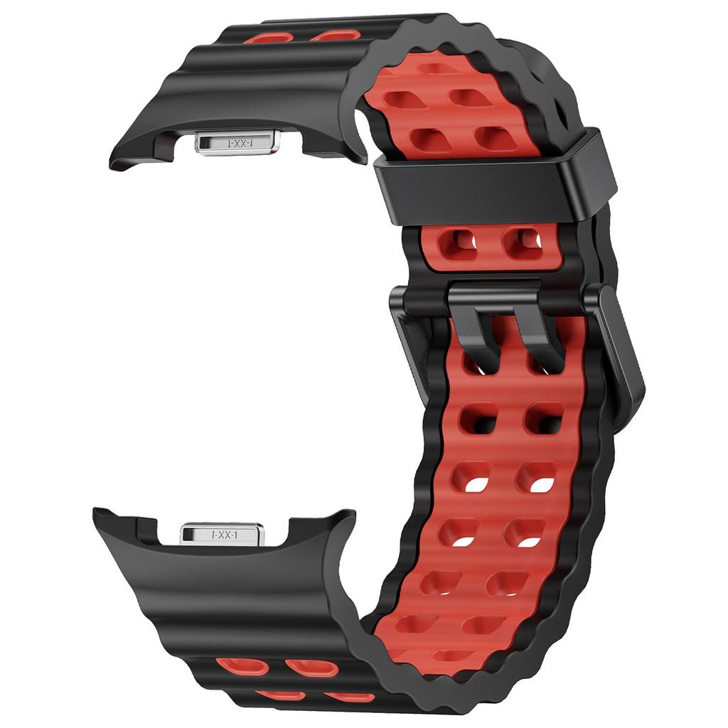 Marine Band for Samsung Galaxy Watch 8/8 Classic Ocean Strap Two-tone Silicone Band for Galaxy Watch 8 40 44mm Sport Bracelet
