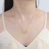Teamer Delicate Sweet Butterfly Pendant Necklace for Women Girls Stainless Steel Fashion Choker Jewelry Valentine's Day Gift