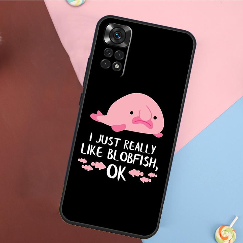 Cute Blobfish Cover For Xiaomi Redmi Note 13 Pro 14 12 11 9 10 9S 10S 11S 12S Redmi 10C 12C 13C 14C Case