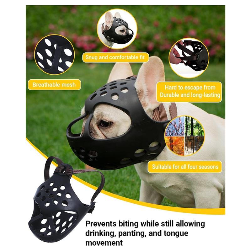 

A25F-For Grooming,Walking Training Adjustable Fit Soft Breathable Anti-Biting Collar Comfortable Snub-Nose Design For Small Anim