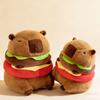 Süßes Hamburger-Capybara Plüschtier Stofftier Simulation Tierpuppe Weiches Kinderspielzeug Geburtstagsgeschenk Kawaii Zimmerdekoration