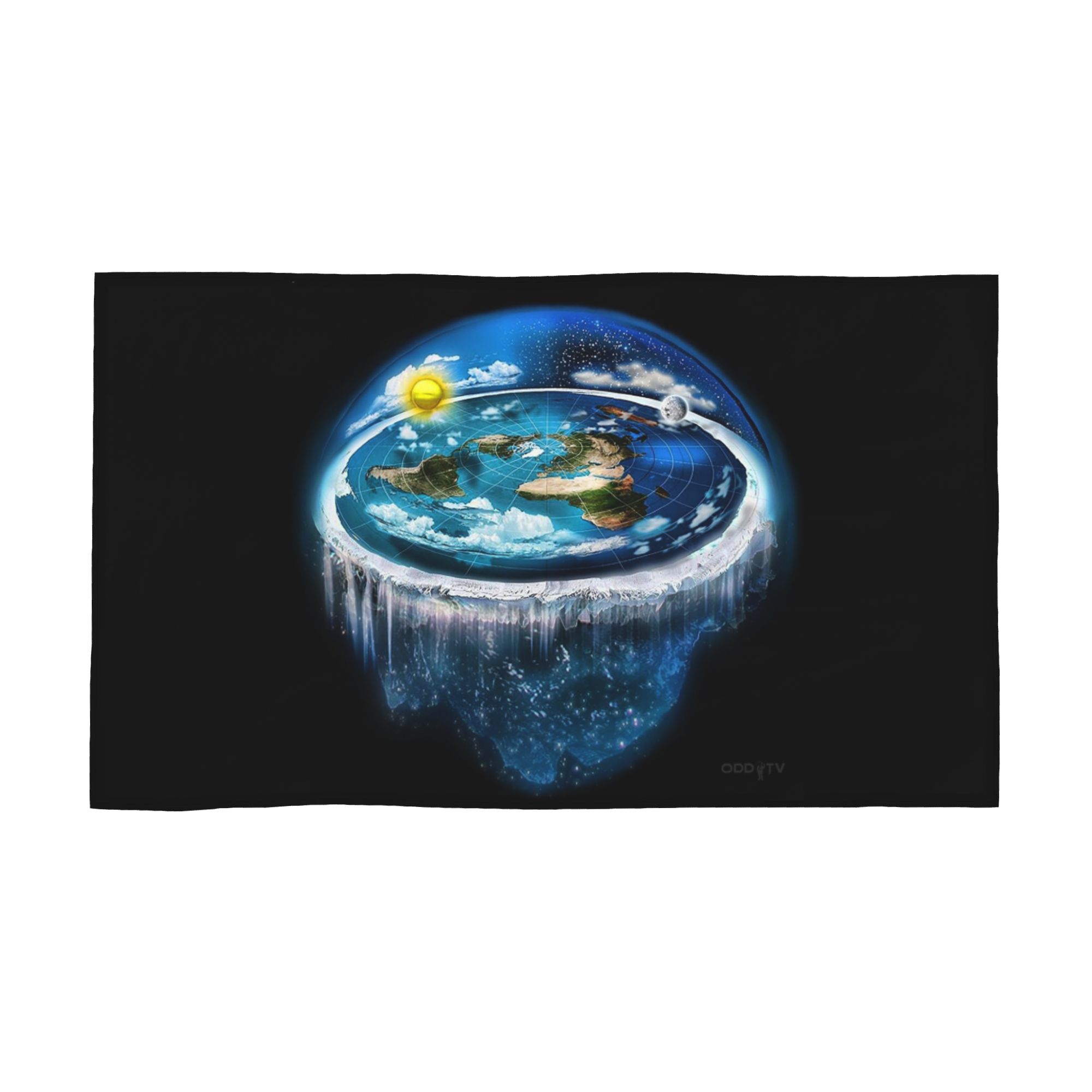 Flat Earth with Dome A Soft Face Towel Quick Dry Pool Bath Cotton Towels Absorbent W40*H60(CM)