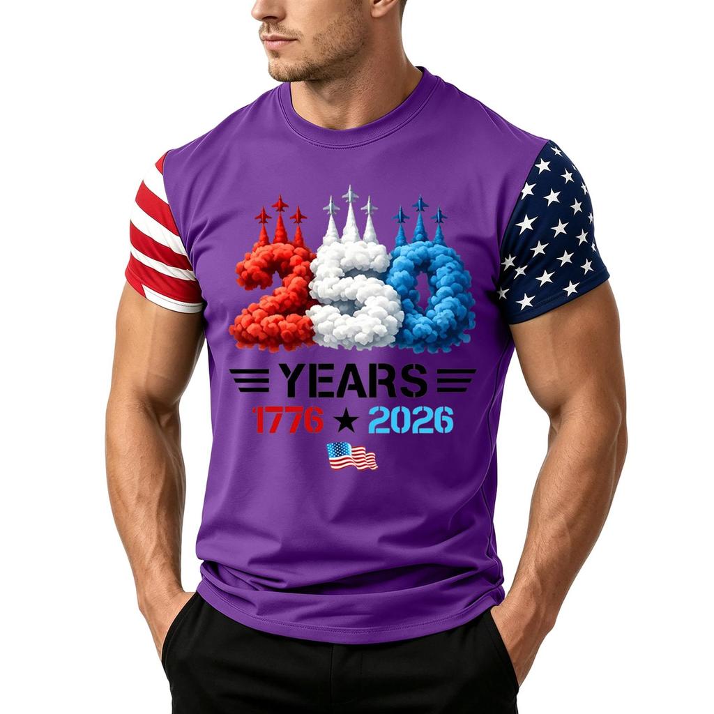 Men's Loose Fit Short Sleeve T Shirt Patriotic Flag Print Casual Summer Top Comfortable Lightweight Tee for Daily Wear