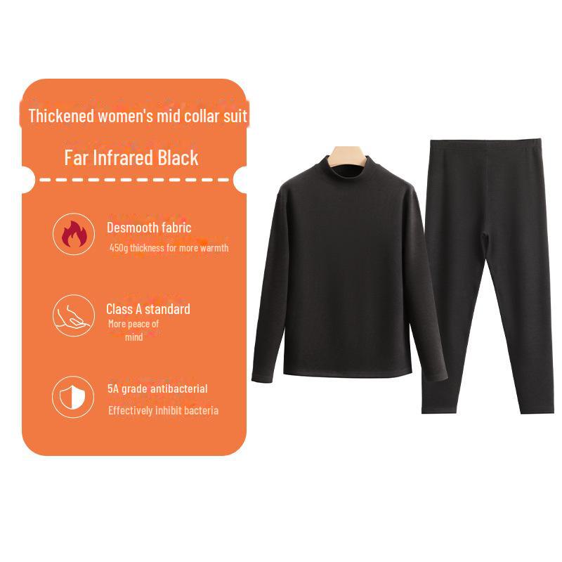 

Унисекс самонагревающийся термобелье цельный костюм - немецкий бархат, утолщенный для осени/зимы Women s-XL чёрный