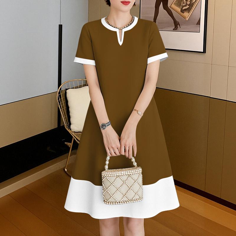 ZANZEA Women Casual Round Neck Summer Short Sleeve Dress