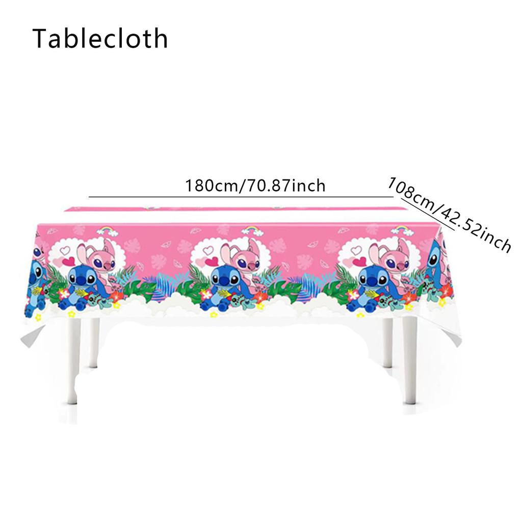 Stitch Tablecloth Party With Waterresistant Material For Kids Decor Birthday