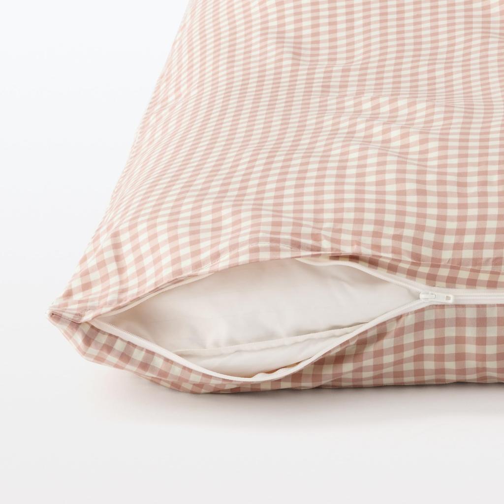 MUJI Recycled Polyester Duvet 170 x 210 Pink 84738555 Quick-Drying Cover, SD, cm, Check,