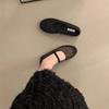 Internet Celebrity Explosion a Pedal Slippers Women 2025 Autumn and Winter New Velcro Casual Wear Mao Mao Slippers Women Wear