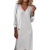 Spring-Autumn 2025 Women's V-Neck Bodycon Long Dress Jumpsuit
