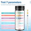100Pcs Aquarium Test Strips 7 in 1 Water Testing Kits with Test Tube Freshwater Saltwater Home Carbonate Root pH Test Tool