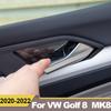 For Volkawagen VW Golf 8 MK8   2022 Stainless Steel Car Inner Door Handle Bowl Cover Trim Frame Stickers Accessories