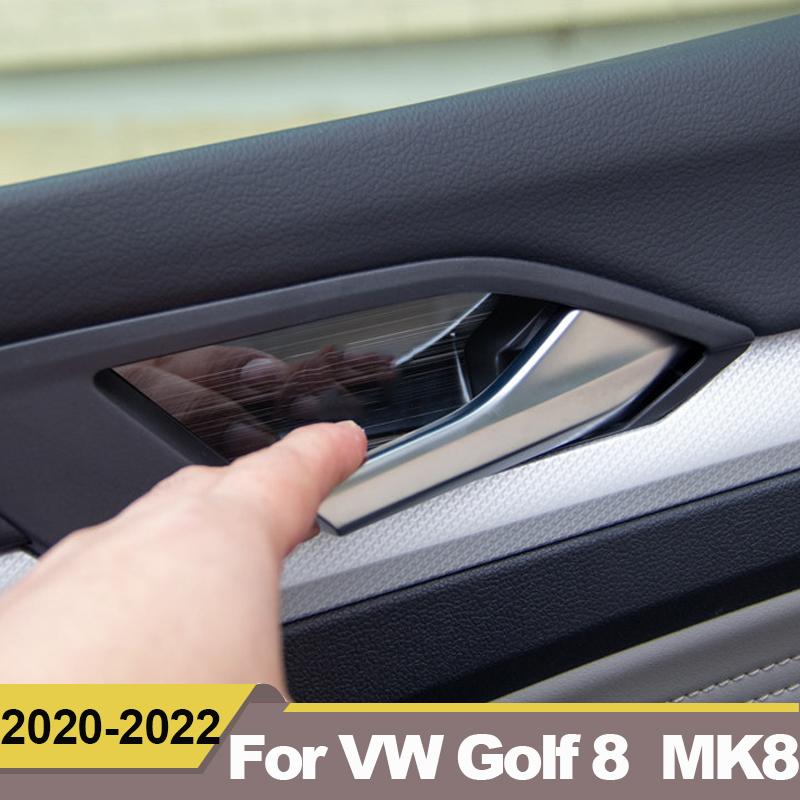 For Volkawagen VW Golf 8 MK8   2022 Stainless Steel Car Inner Door Handle Bowl Cover Trim Frame Stickers Accessories