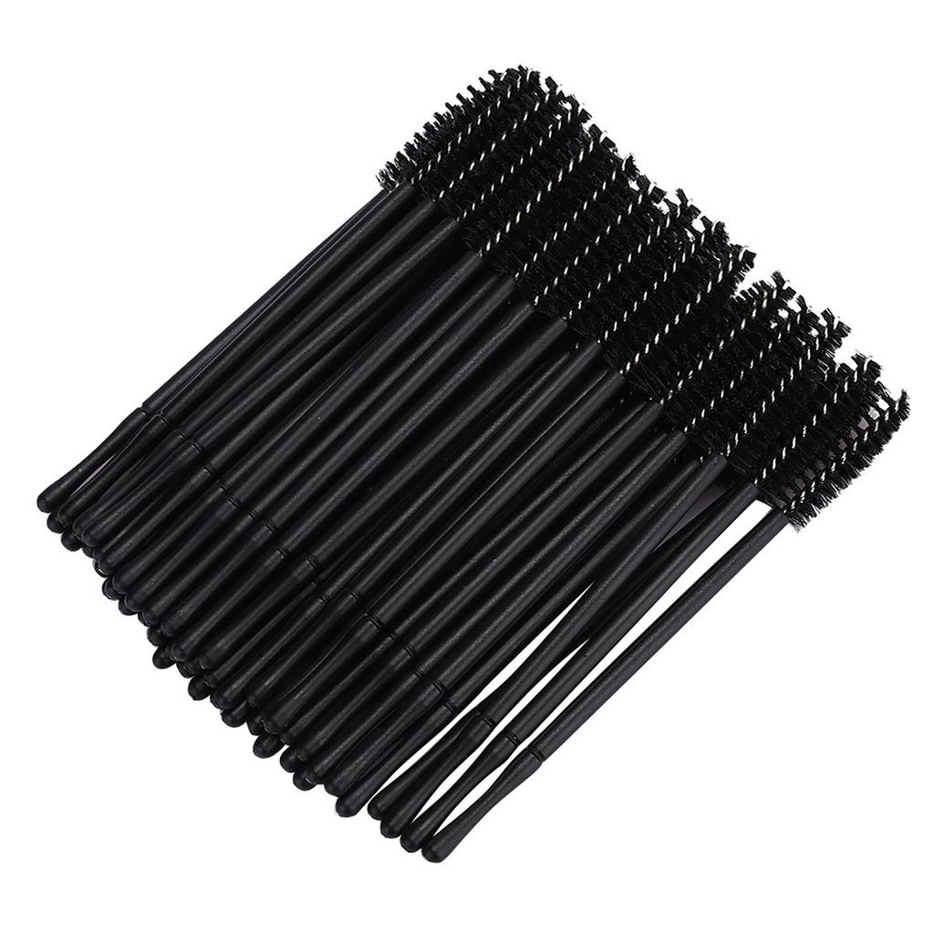 100pcs Disposable Eyelash Brush Mascara Wands Applicator Makeup Brush SetBlack