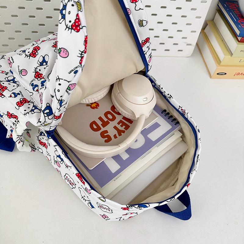 Schoolbag Large capacity middle and high school burden reduction backpack Campus cute versatile schoolbag Small fresh cartoon casual girls backpack