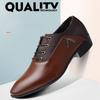 Brand Men's Shoes Business Dress Leather Shoes Fashion Pointed Brethable Male Formal Oxford Wedding Shoes Soft Big Size 38-48