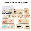 Wooden Puzzle Educational With Numbers And Animal Food Matching For Kids