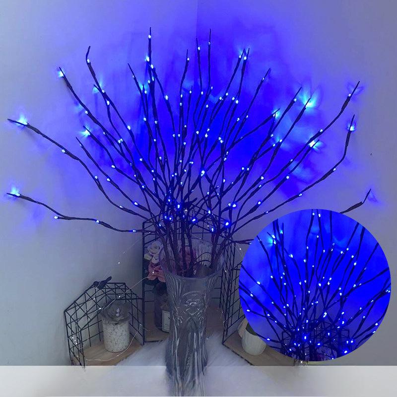 1 PC White Birch Branch Lights Battery Operated 20 LED Fairy Lights Willow Branches for Home Bedroom Inside Outdoor Decoration