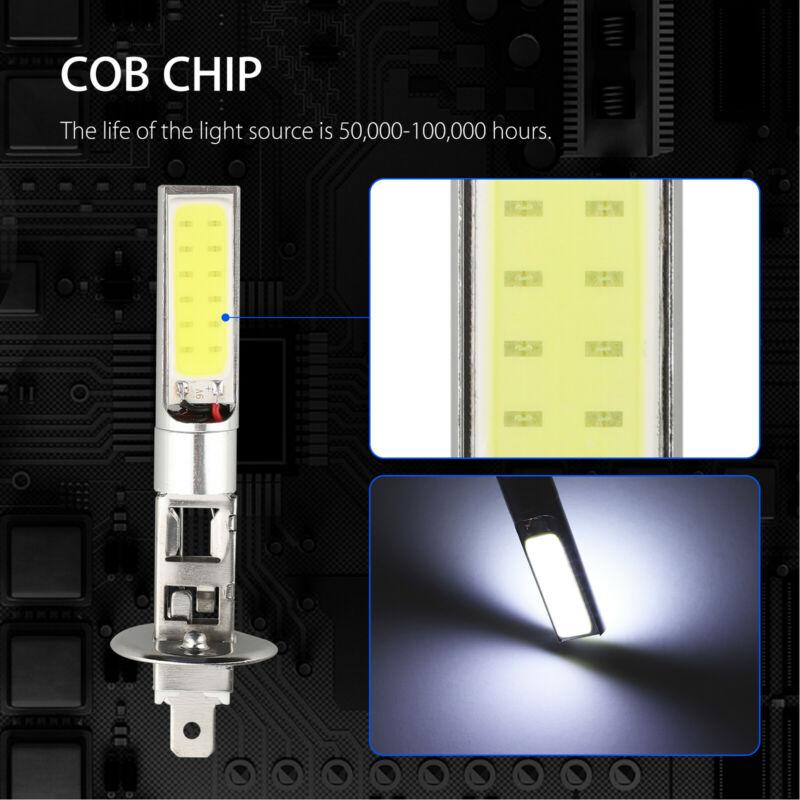 Ultra White H1 LED Headlight High Low Beam Light Bulbs Vehicle Lamp Fog Light Bulbs Car Lights Accessories Parts 100W