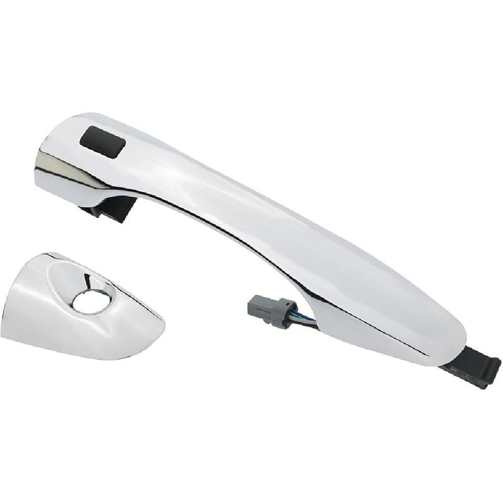 APPERFiT Exterior Door Handle W/End Cap Cover For Rear Door Right Passenger Side Chrome Compatible With Kia Sorento 2016 2017 2018   Replaces