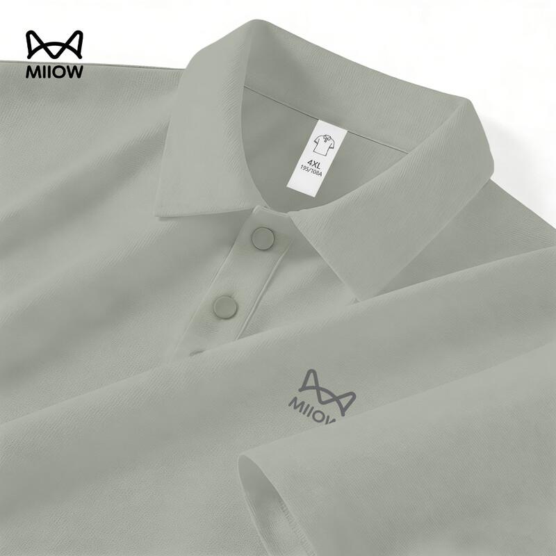 

MiiOW Men s Ice Silk Quick-Dry Short-Sleeve Polo Shirt 3XL
