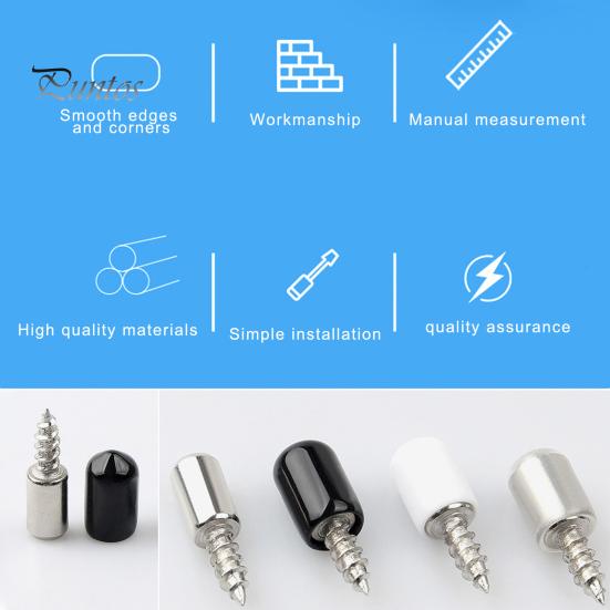 20Pcs Shelf Bracket Self-Tapping Screws Rustproof Strong Load-bearing Bookcase Cupboard Shelf Brackets Screws