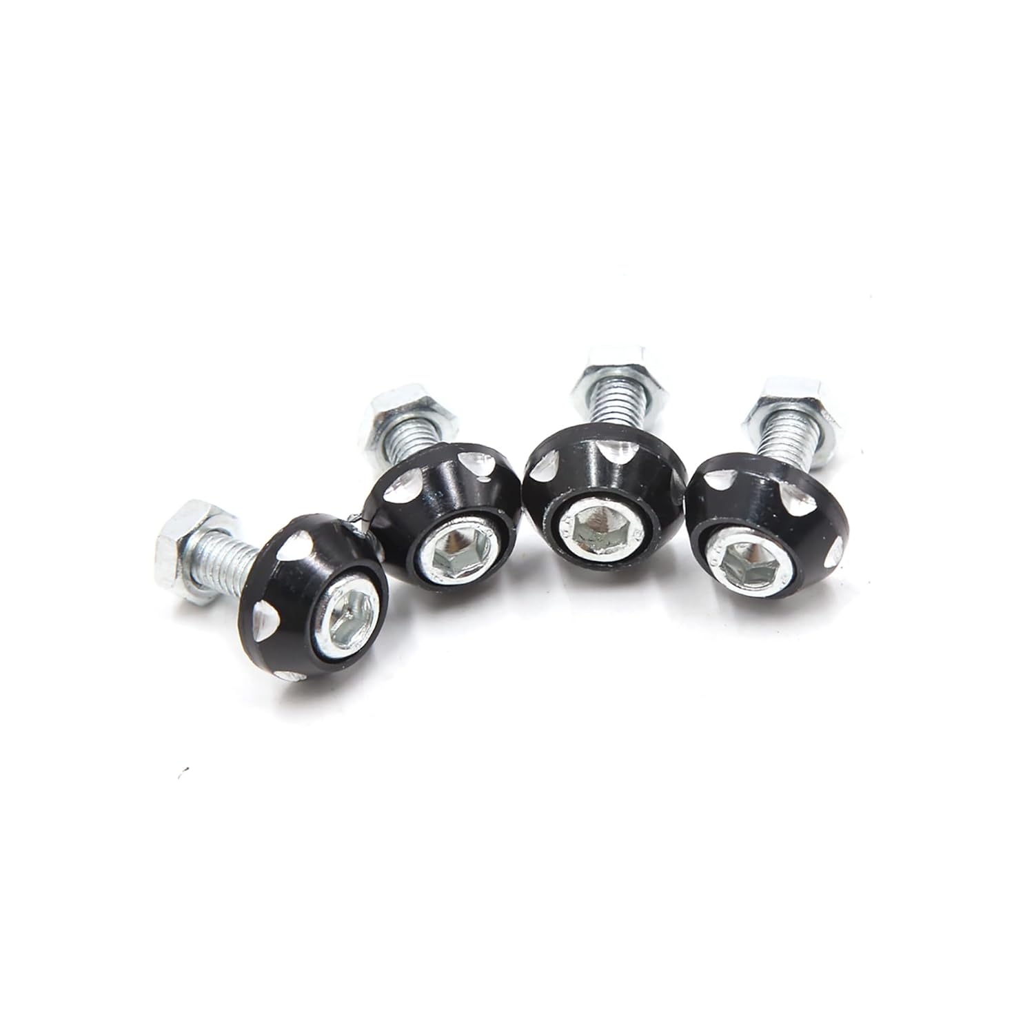 

4Pcs Black Aluminum Alloy Decorative License Plate Bolt Screw for Car Motorcycle Auto Replacement Parts