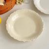 French Relief Plate Exquisite Household Versatile Serving Plates High-end Restaurant Western Dining Plate Cream Dessert Tablewar