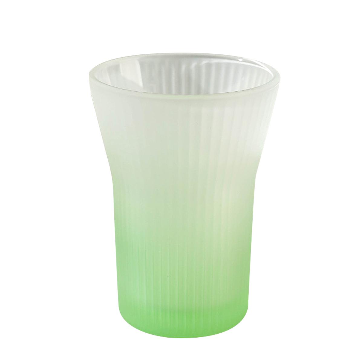 

Leeseph Glass Coffee Mugs ,Wide Mouth Mocha Cold Beverage Mugs, Delicate Stripes Cups,Perfect for Latte,Drinks, Soda, Water 201-300ml зелений