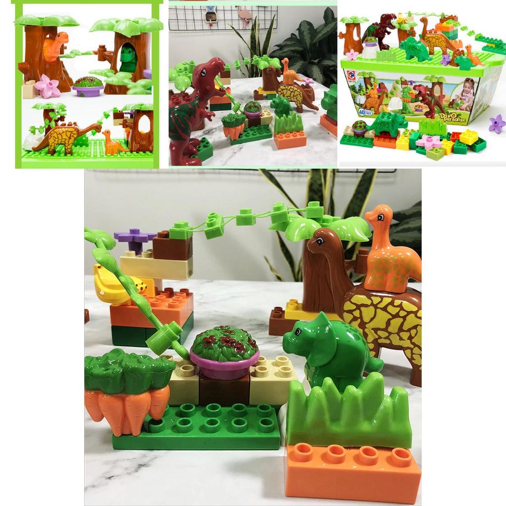 Dinosaur Toy Construction Kit With 40 Large Pieces For Children Educational Fun