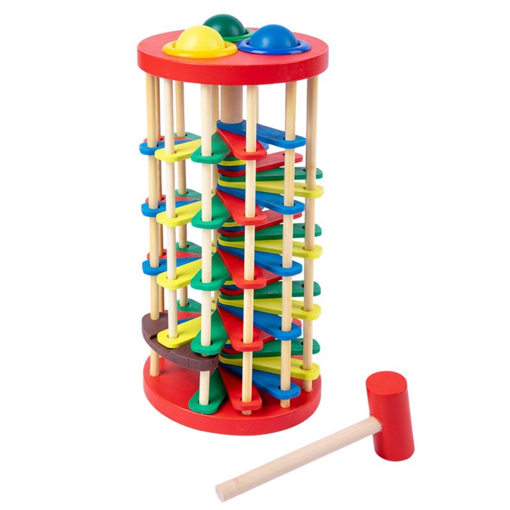 With Hammer Knock Ball Drop Ladder Game Hand-Eye Coordination Training Toys  Home Decoration