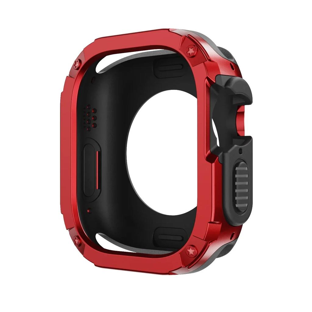2 In 1 Case for Apple Watch Series 10/9/8/7/SE/6/5/4 Ultra 46mm 42 45 40 44 49mm TPU + PC Shockproof Protector Bumper for Iwatch