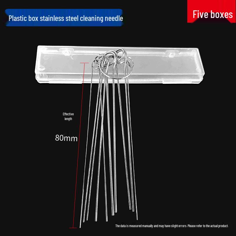 Stainless Steel Cutting Torch Cleaning Needle Set with Aluminum Box