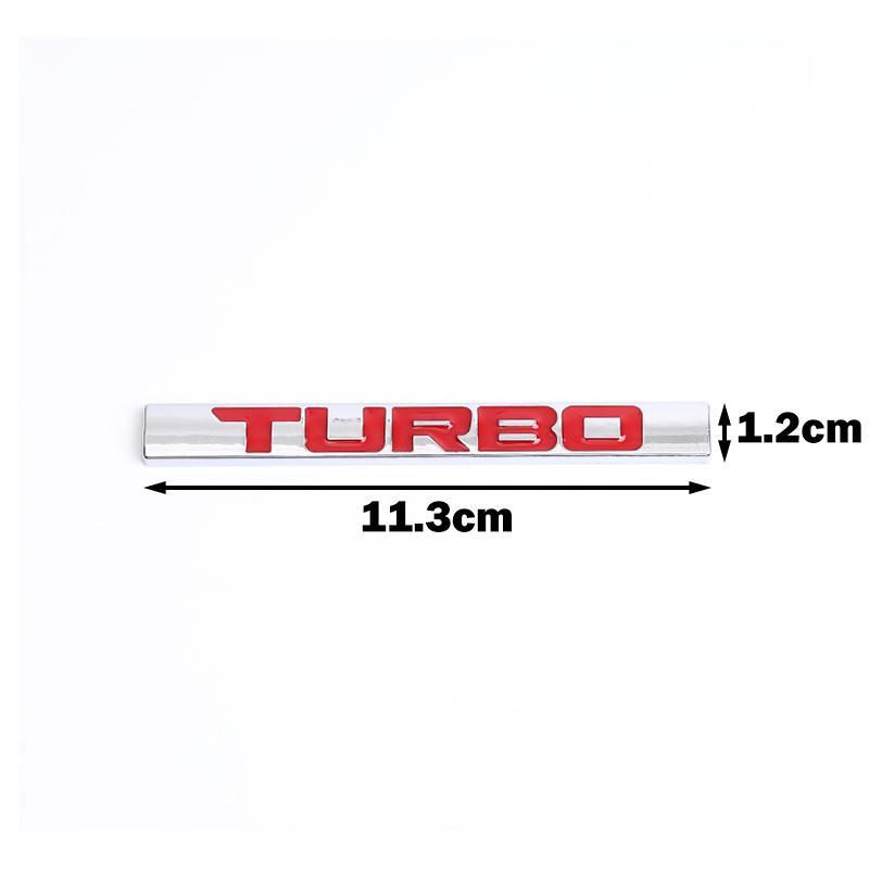 Car Styling Metal Turbo Logo Car Emblem Premium 3D Sport Badge Auto Rear Trunk Sticker Side Fender Accessories Decal