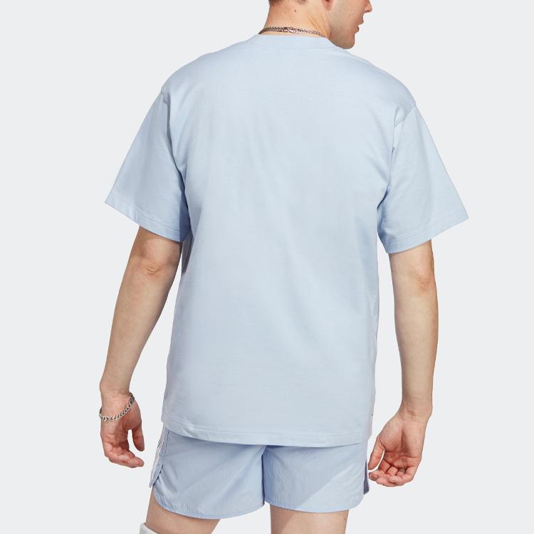 Adidas Originals Adicolor Contempo Tee With Trefoil Logo Men Tops Light-Pink Blue IB9469