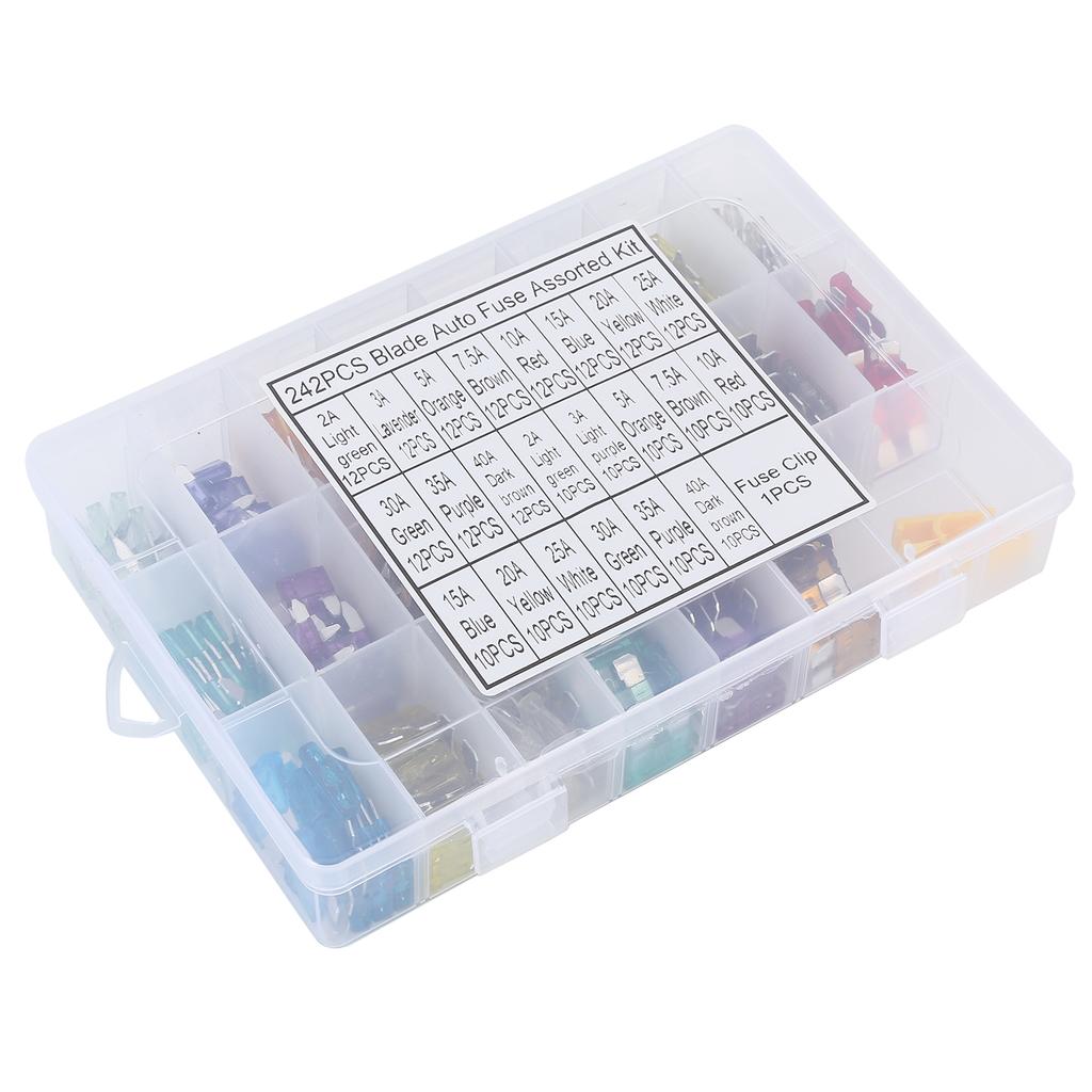 243Pcs Fuses Classification Kit CorrosionResistant Marine Automotive Replacement Accessories