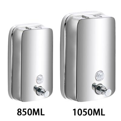 850ML/1050ML Tvåldispenser Rostfritt stål Väggmontering Badrum Flytande Tvål Diskmedel Duschgel Förvaringsflaska Toalett Kök
