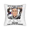Ruth Bader Ginsburg  Vintage Square Pillowcases Polyester Bed Car RBG Feminist Cushion Case Cool Decor Throw Pillow Case