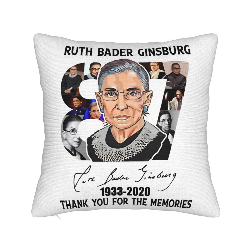 Ruth Bader Ginsburg  Vintage Square Pillowcases Polyester Bed Car RBG Feminist Cushion Case Cool Decor Throw Pillow Case