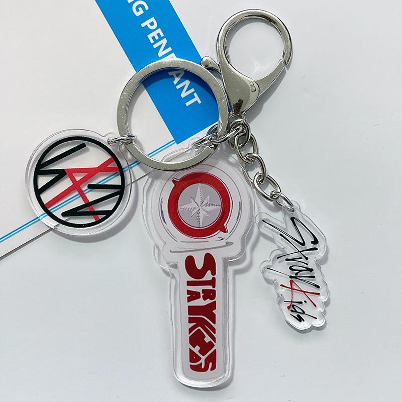 Portachiavi KPOP Stray Kids in acrilico, stampa digitale personalizzata