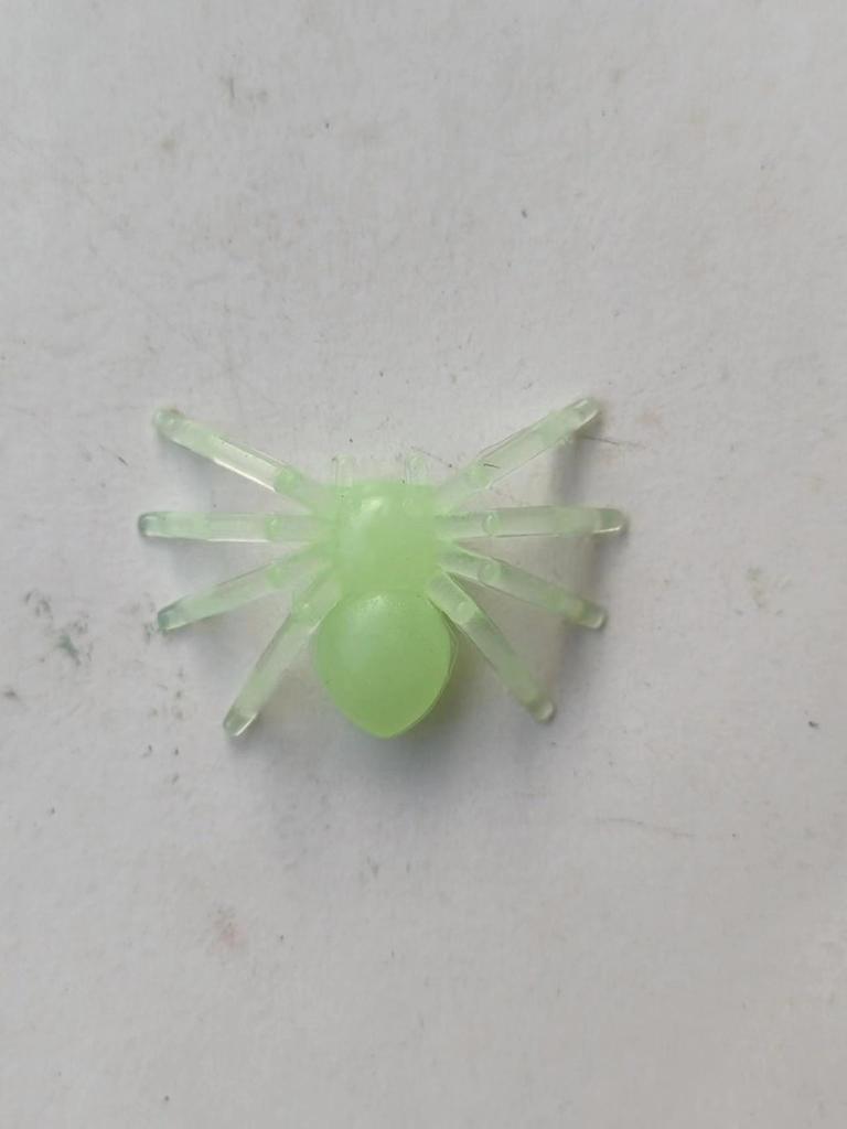 12 Black Luminous Small Halloween Prank Spiders