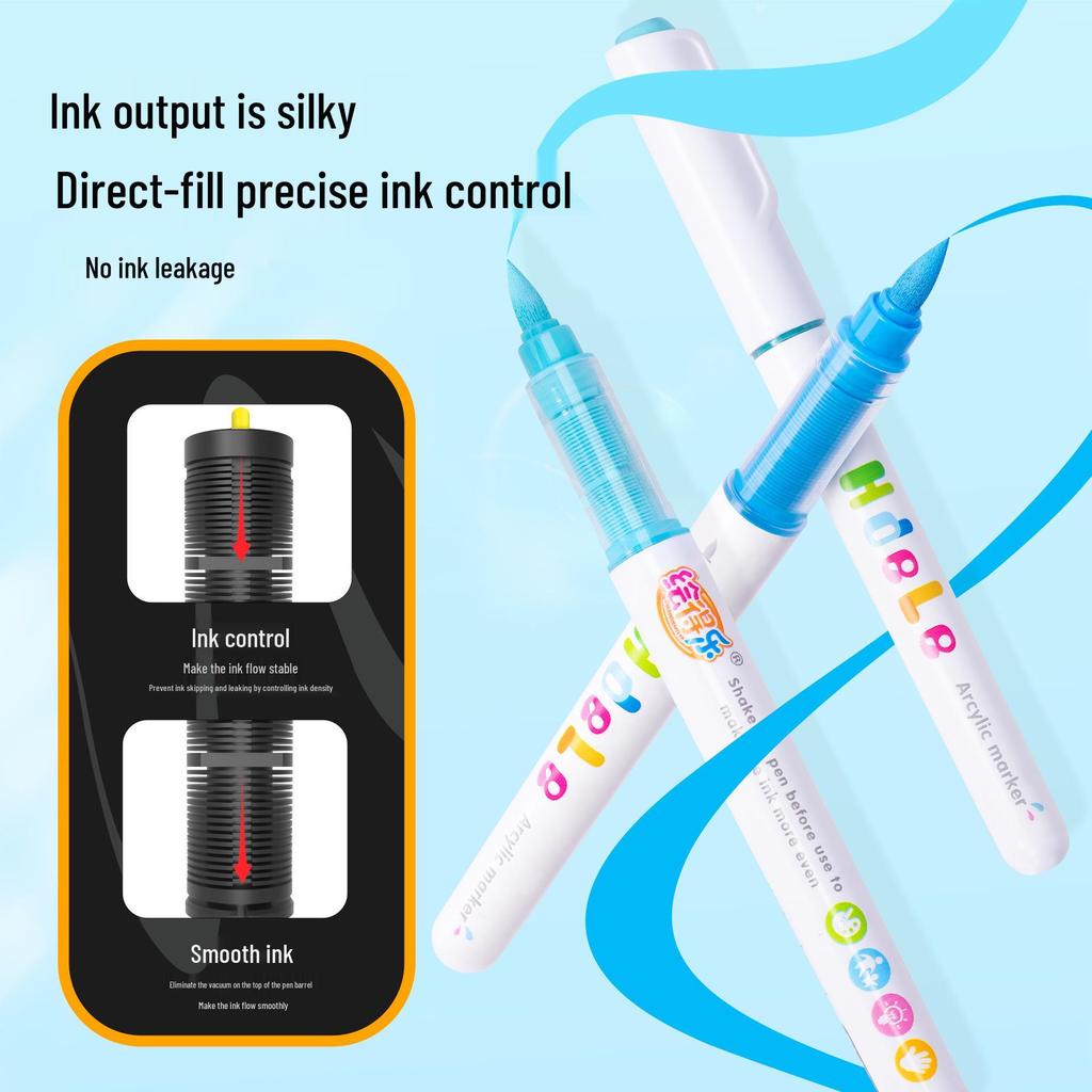 Huideler 639 Soft Tip Acrylic Marker Pen - 240 Colors for Student Art & Graffiti
