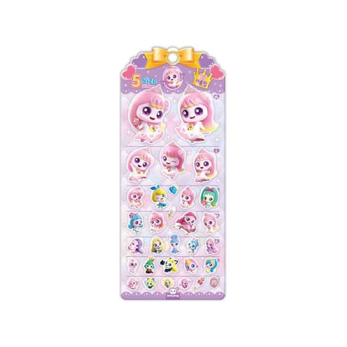 Made In Korea, KC Certified-  Princess Catch! Teenieping Areumping 5-Size Sticker (6 Options)