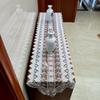 Embroidered Table Flag, Lace Embroidery, Polyester Hollow, Long Tablecloth Fabric, Simple Home Decoration, Coffee Table TV