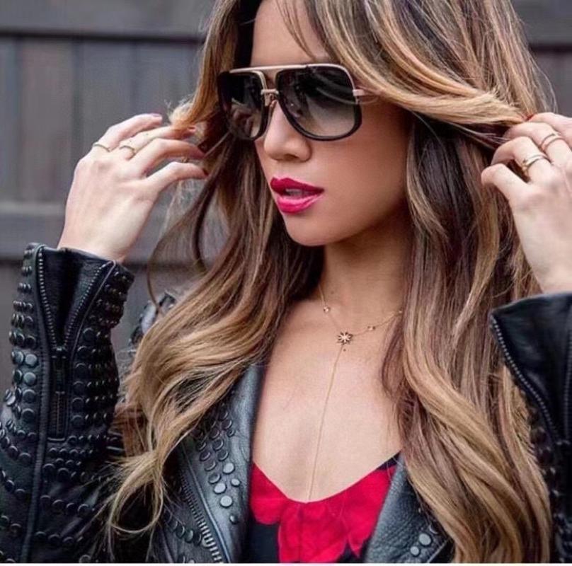 Mens Womens Double Bridge Luxury Driving Sunglasses Fashion Metal Frame UV Protection Sun Glasses for Travel Casual