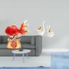 Fortune Koi Swan Sculpture Feng Shui Fish And Elegant Bird Figurines for Home Office Entryway
