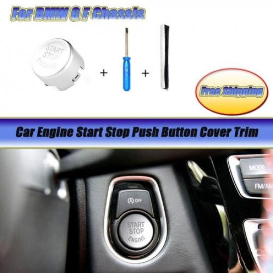 Für BMW F30 X3 X4 X5 X6 Sport Silber Start Stop Motor Schalter Knopf Abdeckung Zierleiste