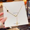 Korean 18K Gold Titanium Steel Women's Clavicle Necklace - Versatile, High-End, Non-Fading Temperament Choker.